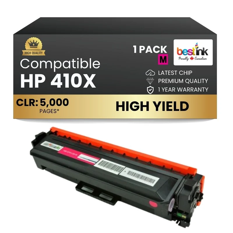 Compatible HP 410X CF413X Magenta Toner Cartridge High Yield