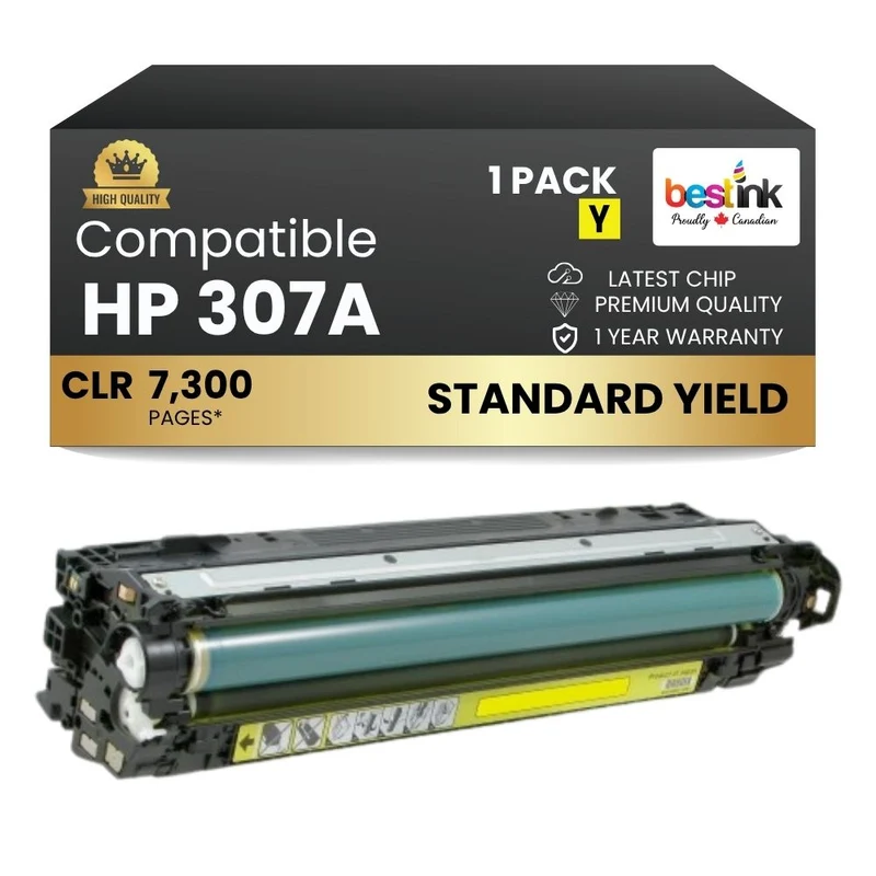 Compatible HP 307A CE742A Yellow Toner Cartridge