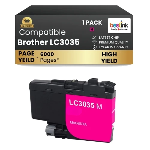 Brother LC3035 Compatible Ink Cartridge ( 1 Pack ) Magenta Ultra High Yield