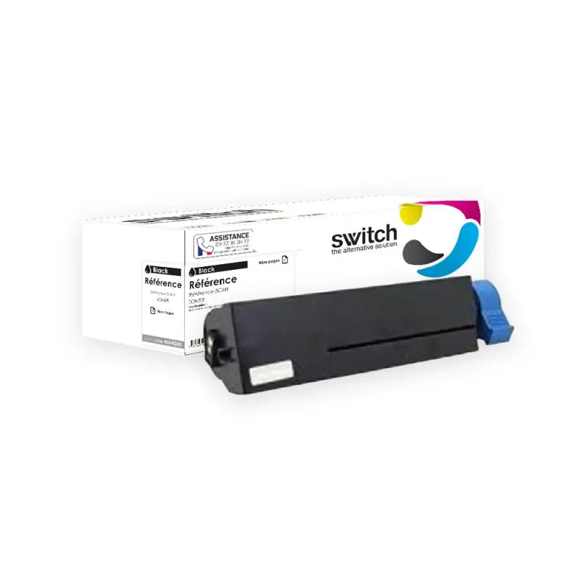 OKI C410 Toner Noir compatible équivalent à 43979102 · Switch
