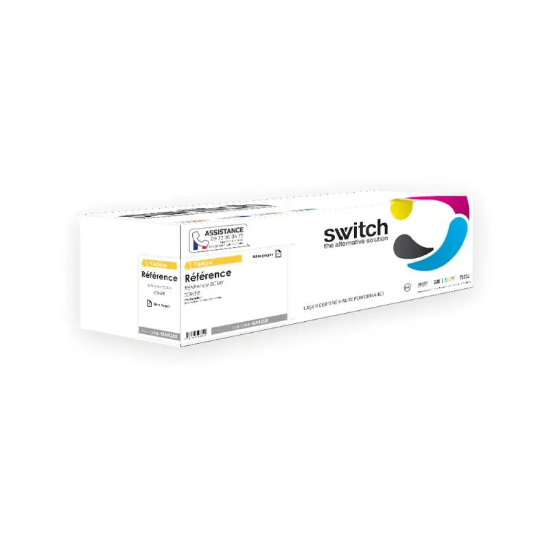OKI C3100/5100 Toner Jaune compatible équivalent à 42127405 · Switch