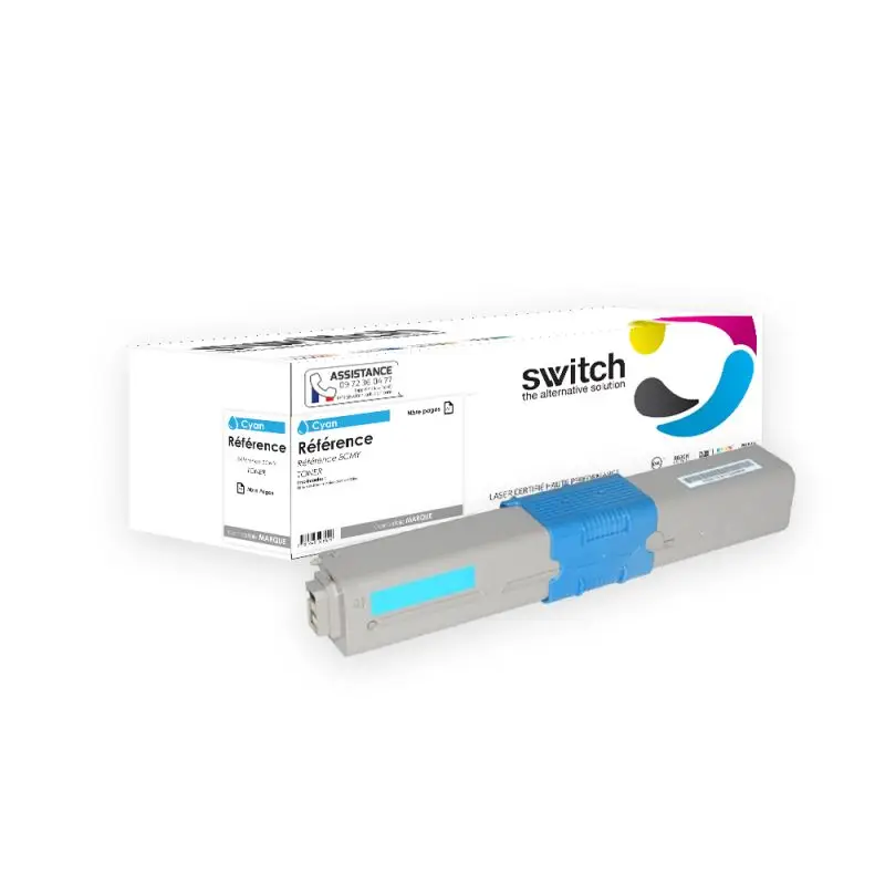 OKI C301 Toner Cyan compatible équivalent à 44973535 · Switch