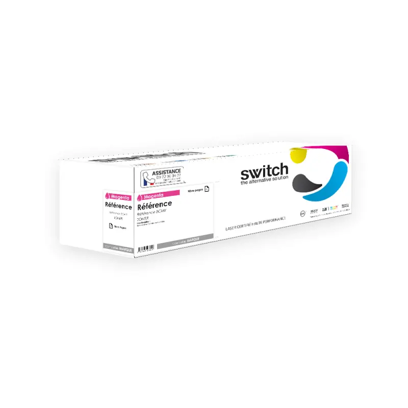 OKI 8473 Toner Magenta compatible équivalent à 44844474 · Switch