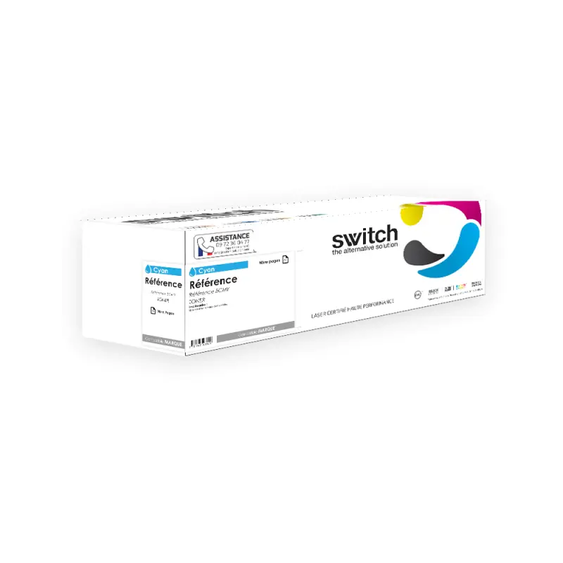 OKI 8473 Toner Cyan compatible équivalent à 44844475 · Switch