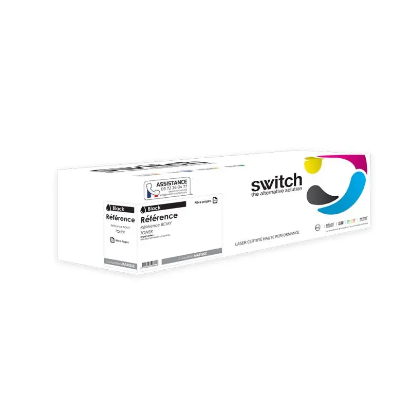 OKI C612 Toner Noir compatible équivalent à 46507508 · Switch