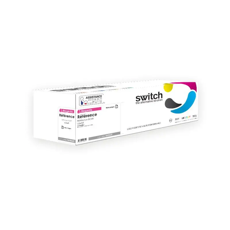 OKI C610 Toner Magenta compatible équivalent à 44315306 · Switch