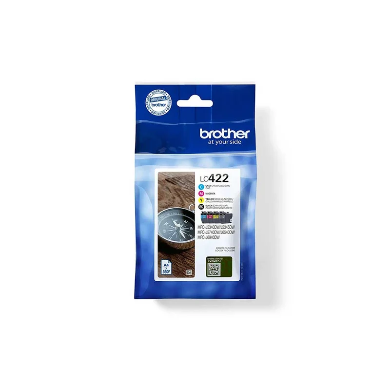 Pack encres Brother LC422VAL cartouches d'origine - Noir & Couleurs - LC422VAL