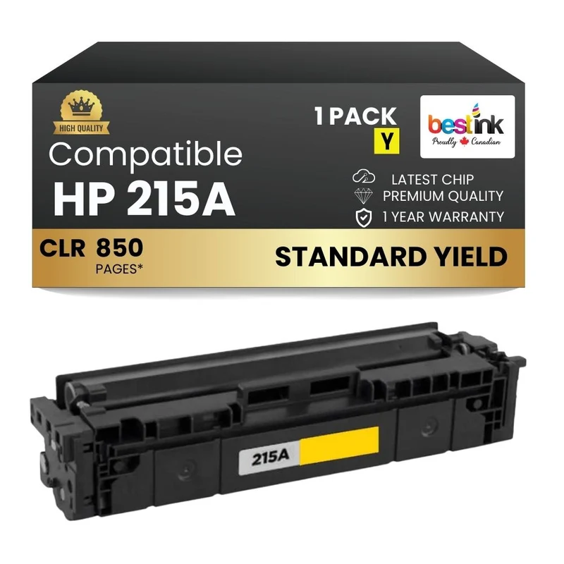 Compatible HP 215A W2312A Yellow Toner Cartridge Standard Yield- With Chip