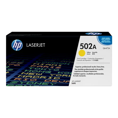 Cartouche de toner d'origine HP 502A jaune - Q6472A