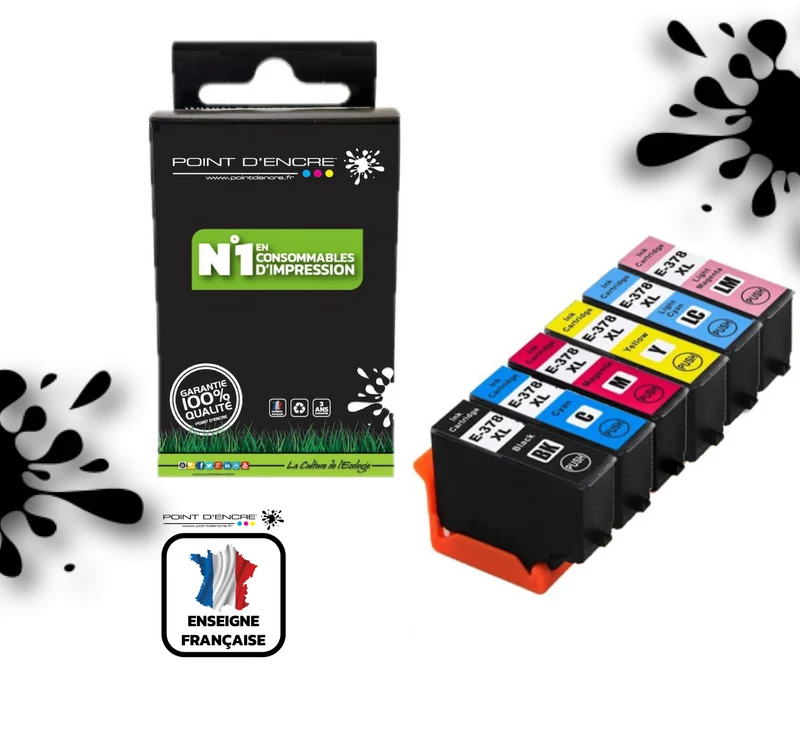 378XL - écureuil - NOIR / CYAN / MAGENTA / JAUNE - pointdencre-pe - Grande capacité de Marque Francaise POINT D'ENCRE Pour imprimante compatible EPSON (eep)