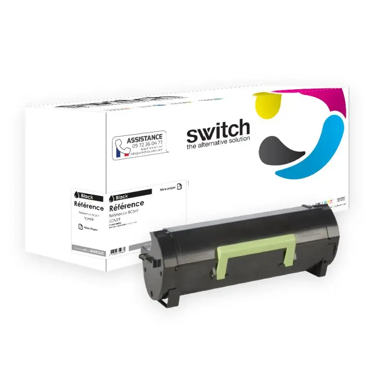 Lexmark MX510 Toner Noir compatible équivalent à 60F2H00 · Switch