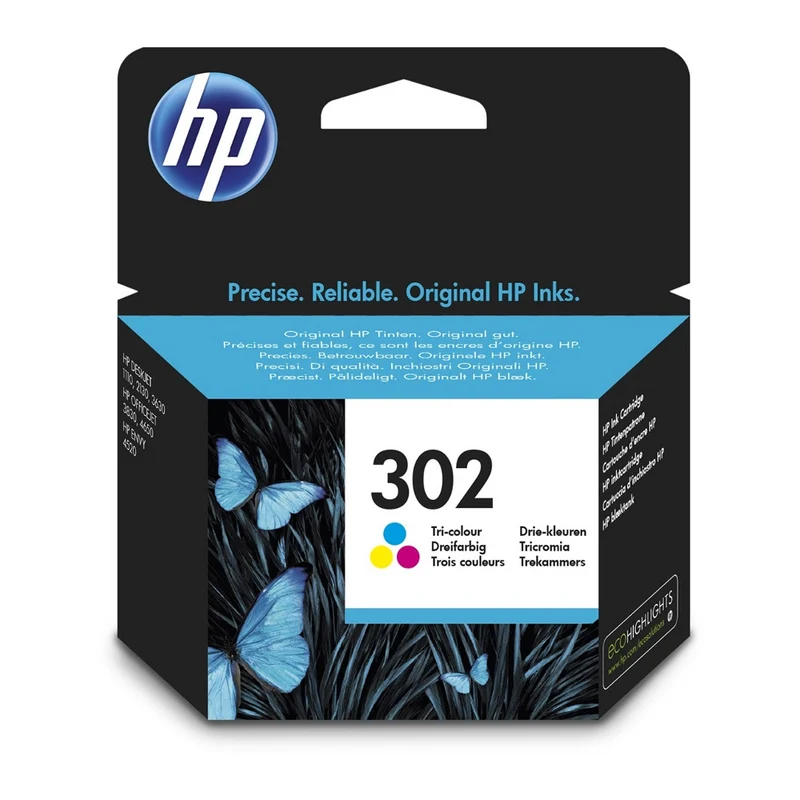 Cartouche d'encre couleur d'origine HP 302 - F6U65AE