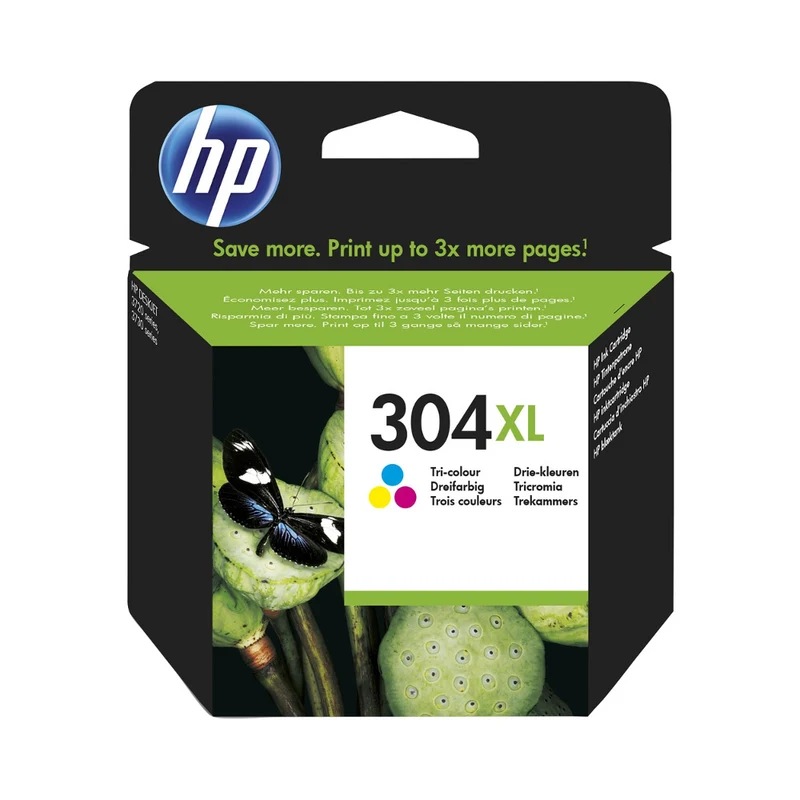 Cartouche d'encre couleur d'origine HP 304XL - N9K07AE