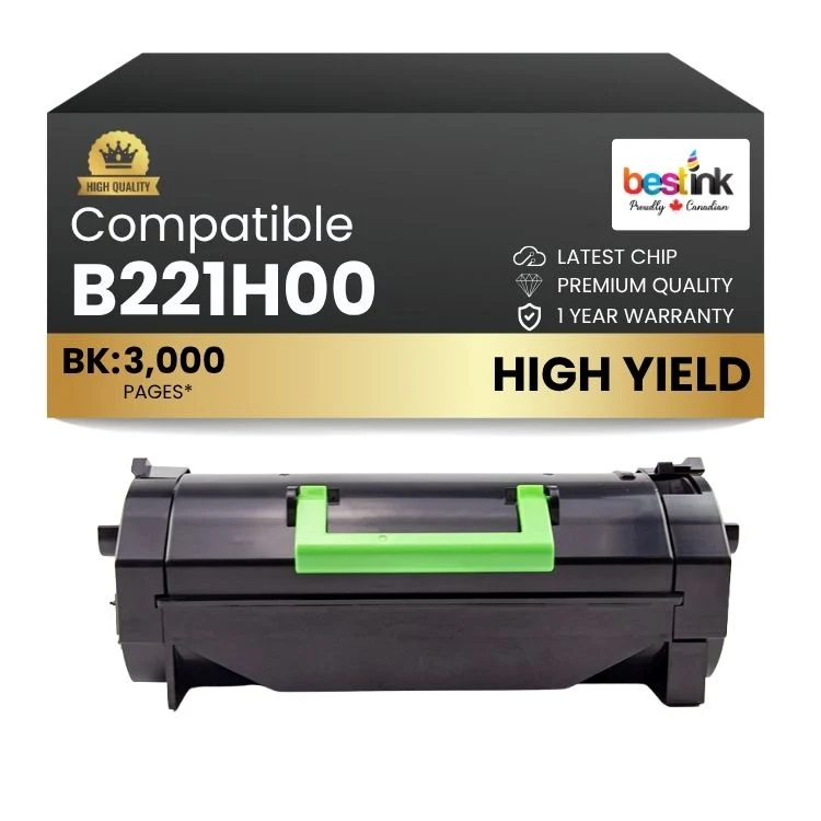 Compatible Lexmark B221H00 Black Toner Cartridge 1 Pack