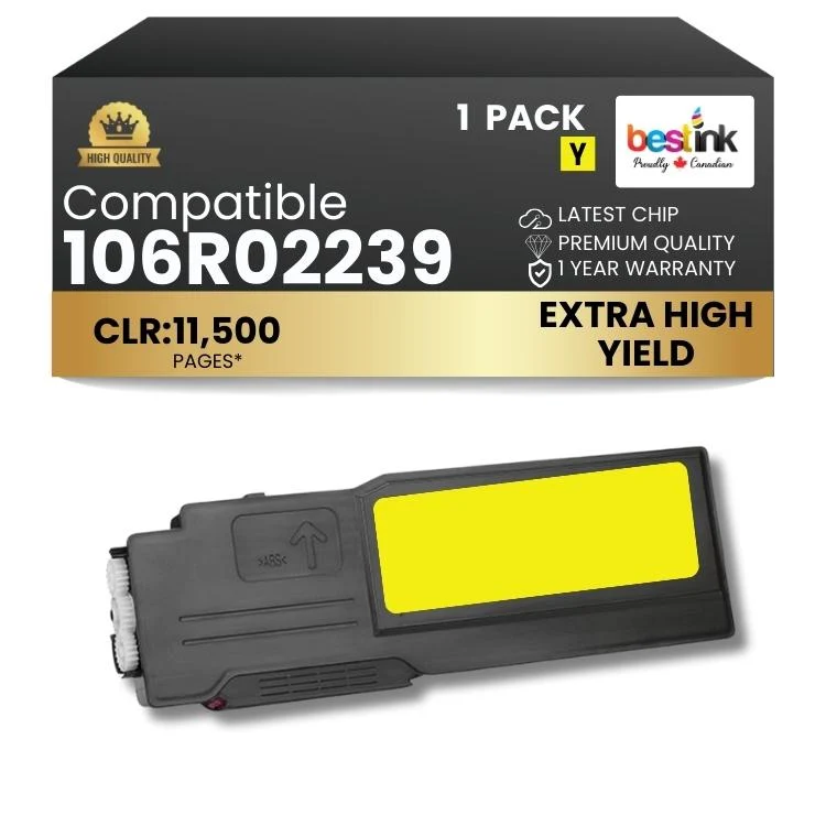 Compatible Xerox 106R02239 Yellow Extra High Yield 1 Pack