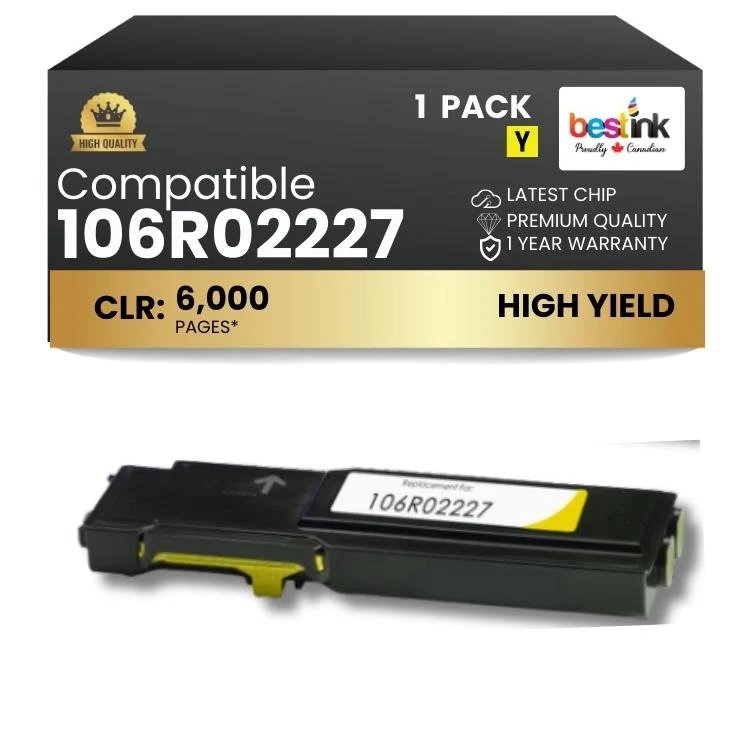Compatible Xerox 106R02227 Yellow Toner Cartridge 1 Pack