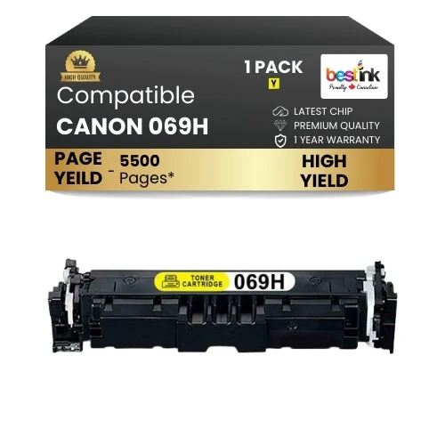CANON 069H Compatible Toner Cartridge Yellow ( 1 Pack ) High Yield