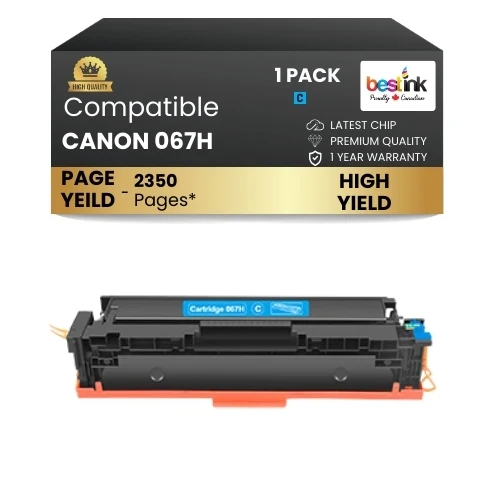 CANON 067H Comaptible Toner Cartridge Cyan ( 1 Pack ) High Yield