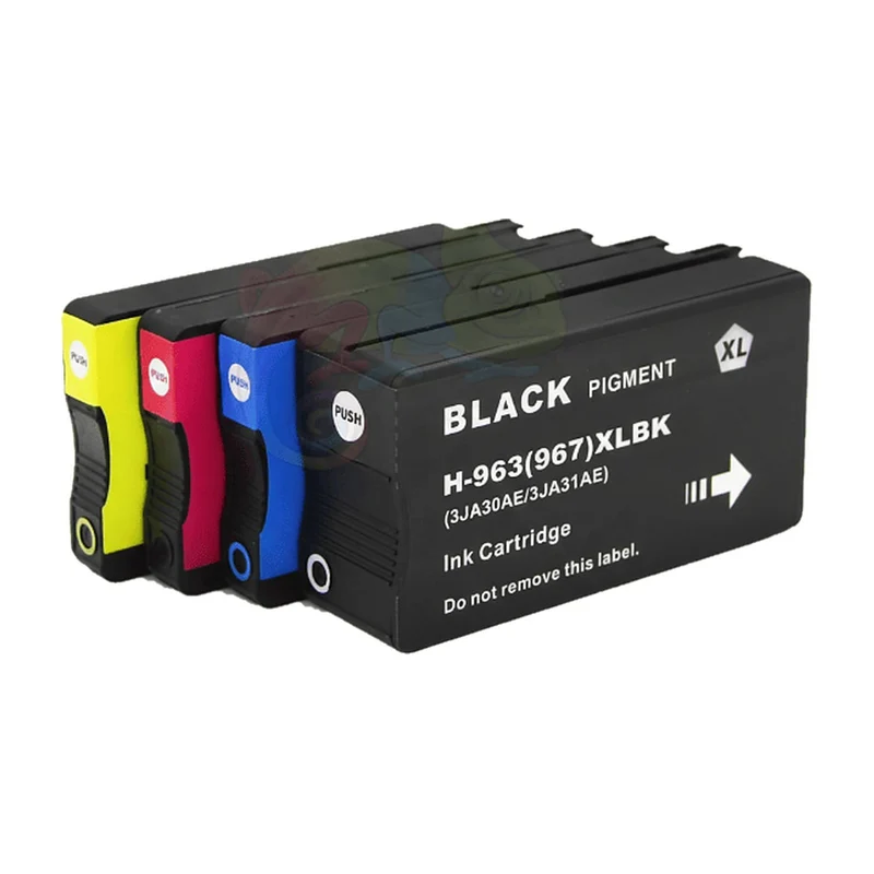 Pack 4 Cartouches HP 963 XL Noir Cyan Magenta Jaune — OfficeJet Pro 9010, 9012, 9015