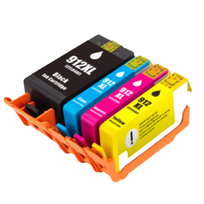 Pack 4 HP 912XL BCMY: OfficeJet Pro 8022, 8024, 8025