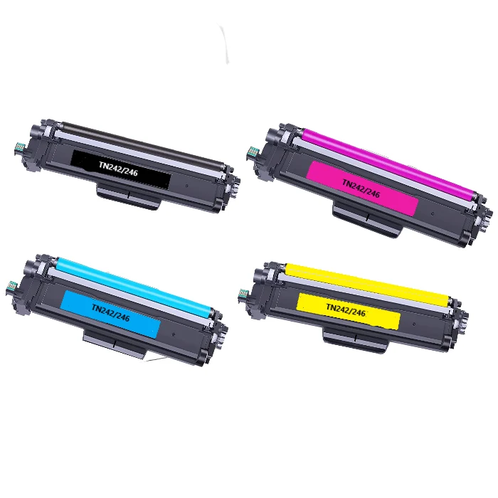 Pack 4 Toners Brother TN-242 Noir + TN-246 Couleur BCMY: HL-3152CDW, MFC-9332CDW