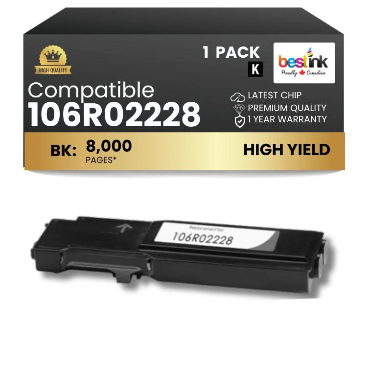 Compatible Xerox 106R02228 Black Toner Cartridge 1 Pack