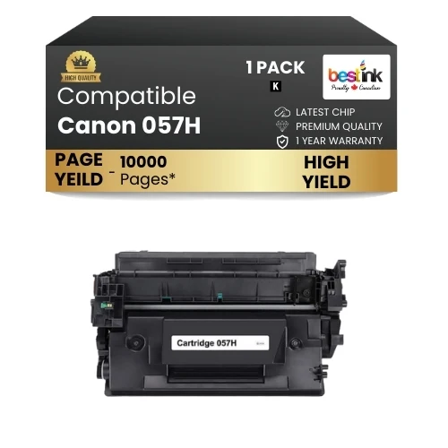 Canon 057H Compatible Toner Cartridge Black ( 1 Pack ) High Yield