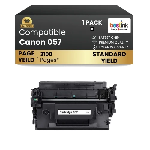 Canon 057 Compatible Toner Cartridge Black ( 1 Pack ) Standard Yield