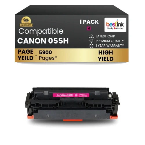 CANON 055H Compatible Toner Cartridge Magenta (1 Pack ) High Yield