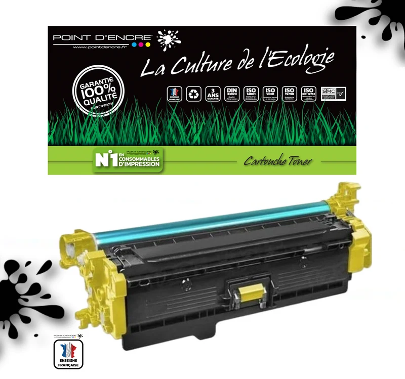 201X / CF400X - JAUNE - Grande capacité Marque Francaise POINT D'ENCRE pour Imprimantes compatibles HP (clhp)