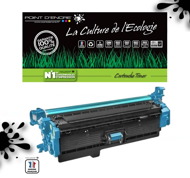 201X / CF400X - CYAN - Grande capacité Marque Francaise POINT D'ENCRE pour Imprimantes compatibles HP (clhp)
