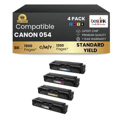 CANON 054 Compatible Toner Cartridge BK/C/M/Y ( 4 Pack ) Standard Yield