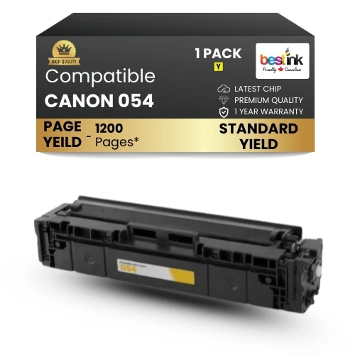 CANON 054 Compatible Toner Cartridge Yellow ( 1 Pack ) Standard Yield