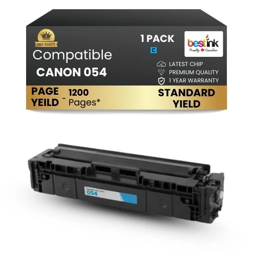 CANON 054 Compatible Toner Cartridge Cyan ( 1 Pack ) Standard Yield