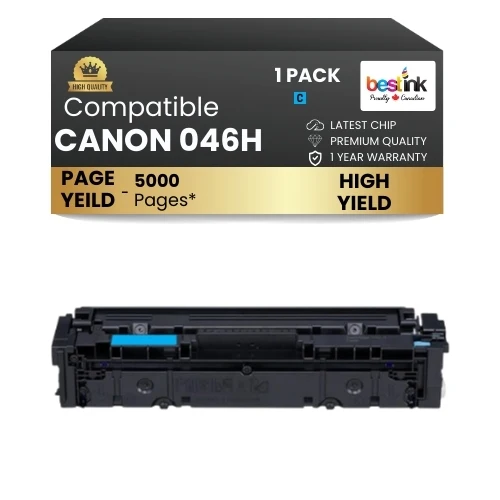 Canon 046H Comaptible Toner Cartridge Cyan ( 1 Pack ) High Yield