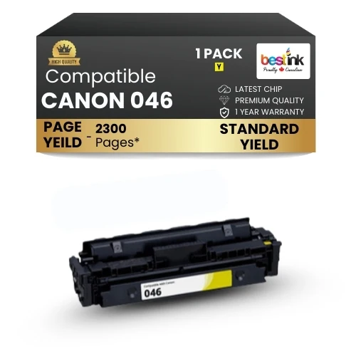 CANON 046 Compatible Toner Cartridge Yellow ( 1 Pack ) Standard Yield
