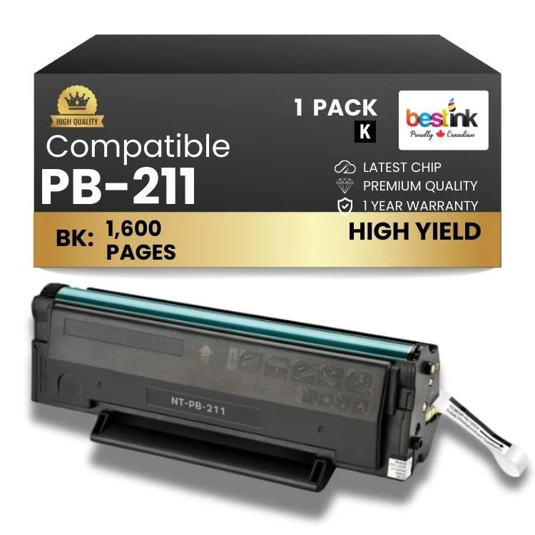 Compatible PB-211 Black Toner Cartridge 1 Pack