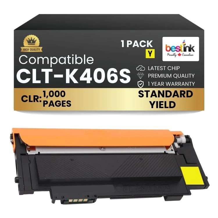 Compatible Samsung CLT-K406S Yellow Toner 1 Pack