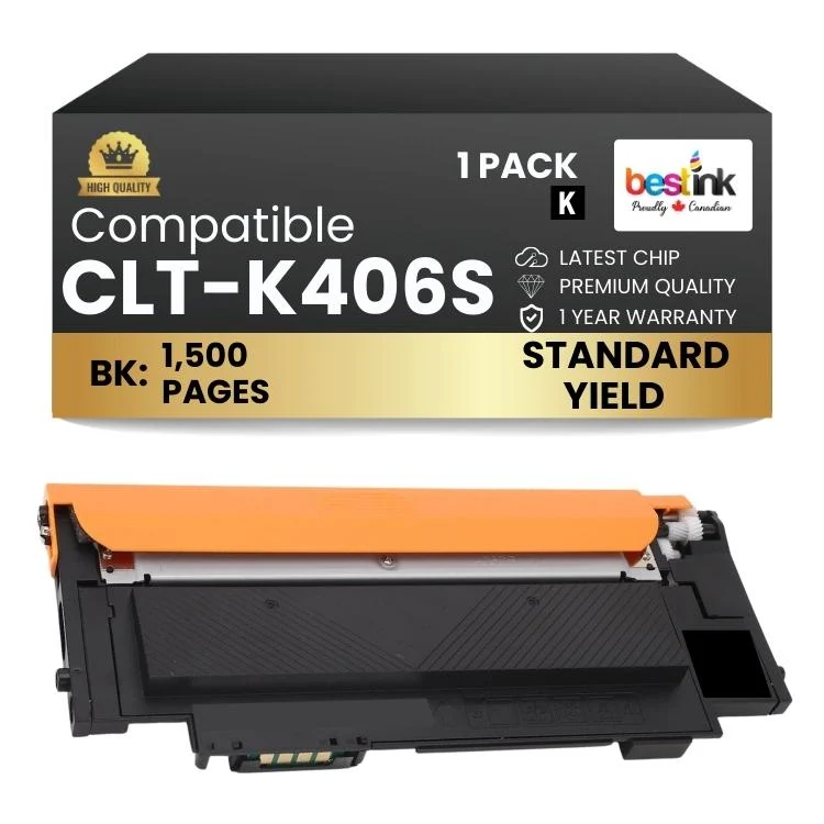Compatible Samsung CLT-K406S Black Toner 1 Pack