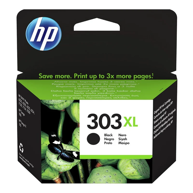Cartouches d'encre noir d'origine HP 303XL - T6N04AE