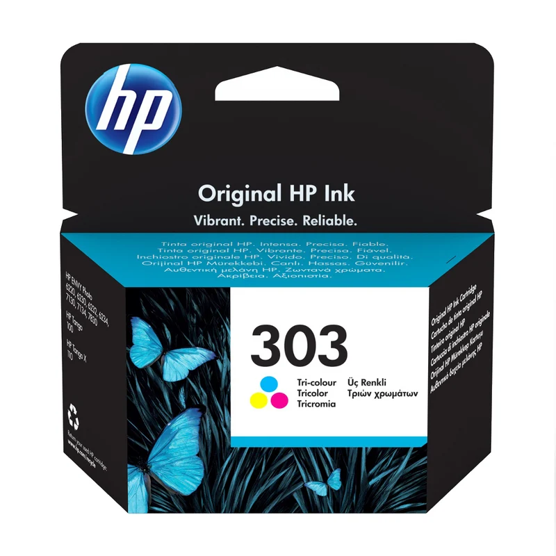 Cartouches d'encre 3 couleurs d'origine HP 303 - T6N01AE