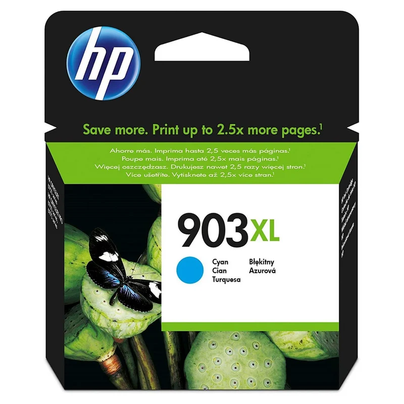 Cartouche d'encre couleur cyan d'origine HP 903XL - T6M03AE