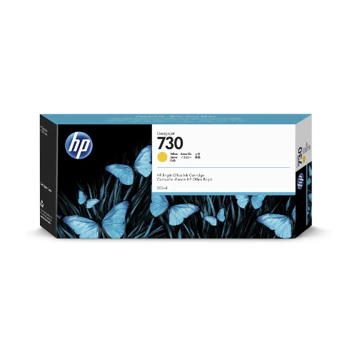 Cartouche d'encre d'origine HP 730 DesignJet jaune 300ml - P2V70A