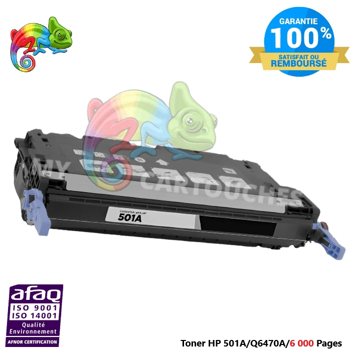 Toner Laser Pour HP 501A Noir Toner laser HP (Q6470A) Compatible