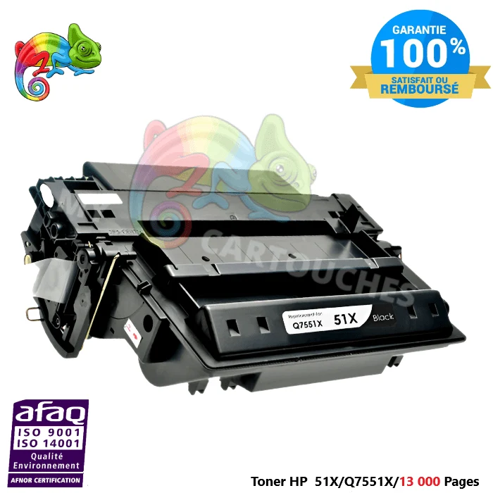 Toner Laser Pour HP 51X Noir Toner laser HP (Q7551X) Compatible
