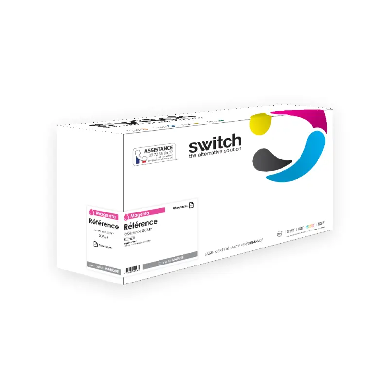 HP 906 Toner Magenta compatible équivalent à W9063MC · Switch