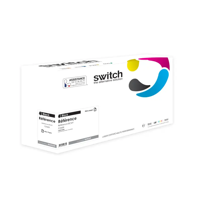 HP 906 Toner Noir compatible équivalent à W9060MC · Switch