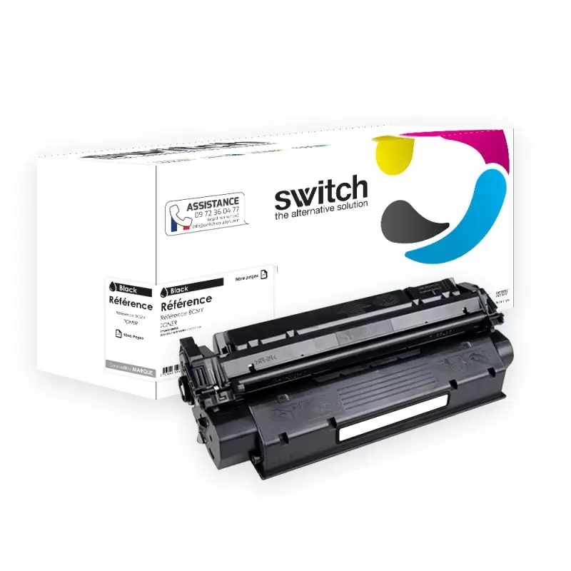HP 15X Toner Noir compatible équivalent à C7115X, Q2613X, Q2624X · Switch