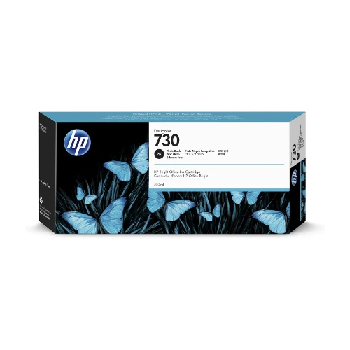 Cartouche d'encre d'origine HP 730 DesignJet noir photo 300ml - P2V73A