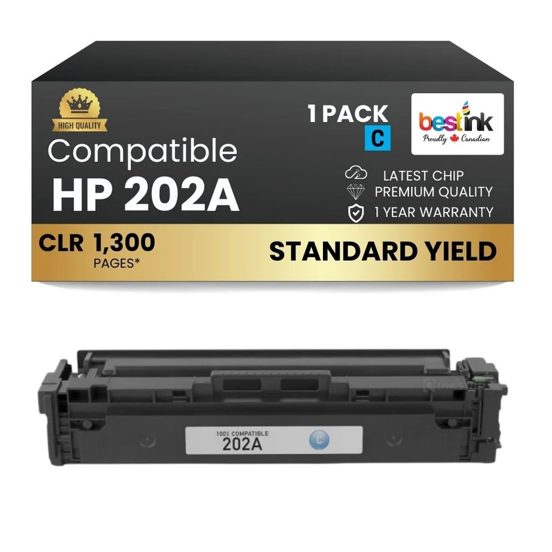 Compatible HP 202A CF501A Cyan Toner Cartridge
